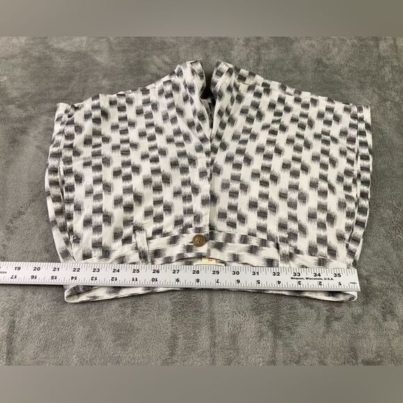 Gap Khakis Shorts Women's 2 Gray Geometric Print Chino Preppy Casual Summer - Picture 8 of 10